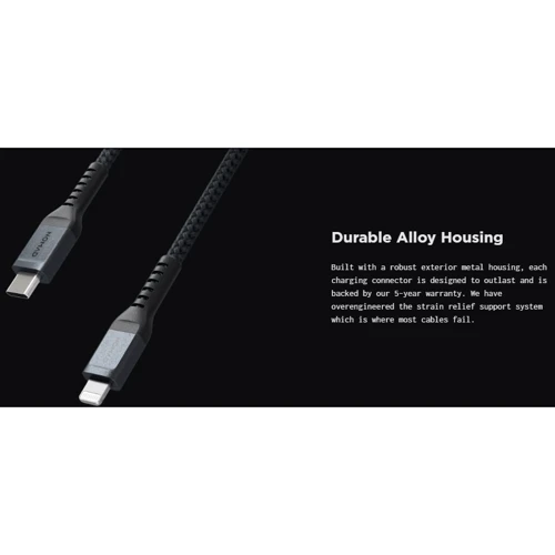 Кабель Nomad Cable USB-C to Lightning 1.5m Black (NM01912B00) фото 4