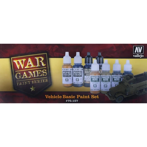 Набор красок Vallejo "Автомобильный-базовый War Games", 8 шт: Производитель Vallejo