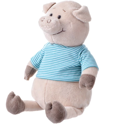 Мягкая игрушка Same Toy Свинка в тельняшке 35 см Голубой (THT715): Размер, см 35