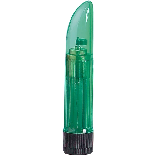 Вибратор пластиковый Crystal Clear, 13x2.5 см, зеленый