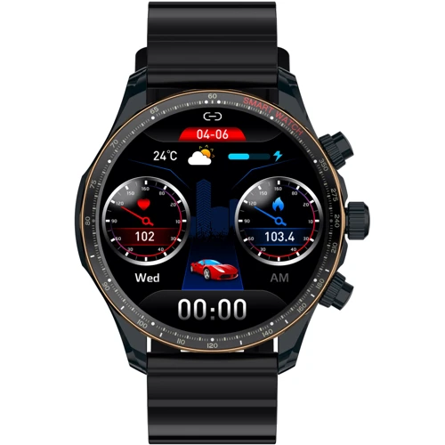 Смарт-часы Globex Smart Watch Titan Black: Фитнес-функции Секундомер, Пульсоксиметр, Пульсометр, Подсчет калорий, Шагомер