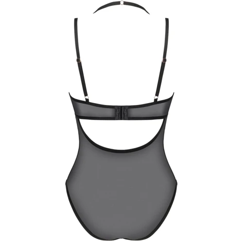 Прозрачное боди Obsessive Selinne teddy XS/S Black