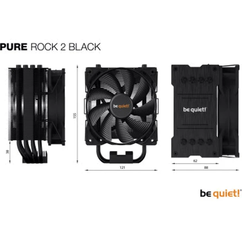 Кулер be quiet! Pure Rock 2 (BK007): Тип подшипника скольжения