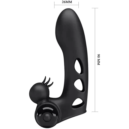 Клиторальный стимулятор на палец Pretty Love - Orlando Finger Black, BI-014836