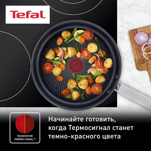 Сковорода Tefal Intuition 28 cм (B8170644): Антипригарное покрытие титановое