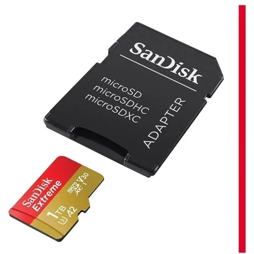 Карта памяти SanDisk 1TB microSDXC Class 10 UHS-I U3 V30 A2 Extreme + adapter (SDSQXAV-1T00-GN6MA): Объем 1 ТБ