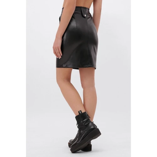 Юбка FashionUp YUB-1074A-XL 48 черная карандаш до середины бедра: Материал Экокожа