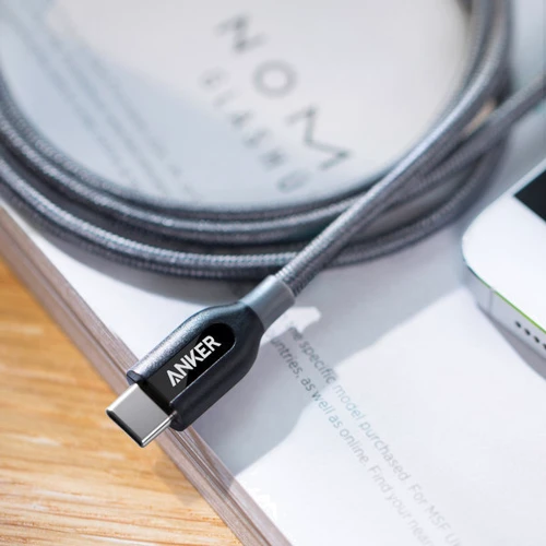 Кабель ANKER Cable USB-C to USB-C 2.0 Powerline+ V3 1.8m Grey (A81880A1): Тип USB Cable - USB-C