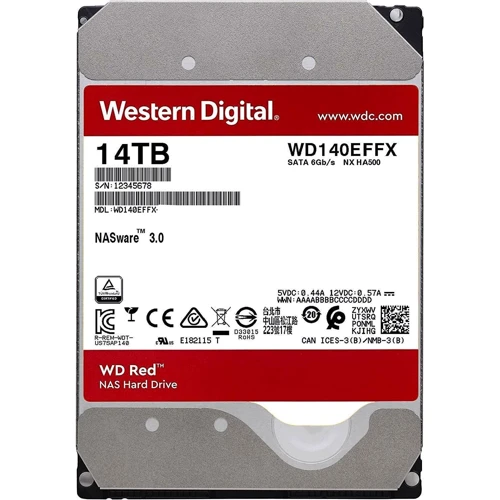 Внутренний жесткий диск WD Red 14 TB (WD140EFFX): Форм-фактор 3.5"