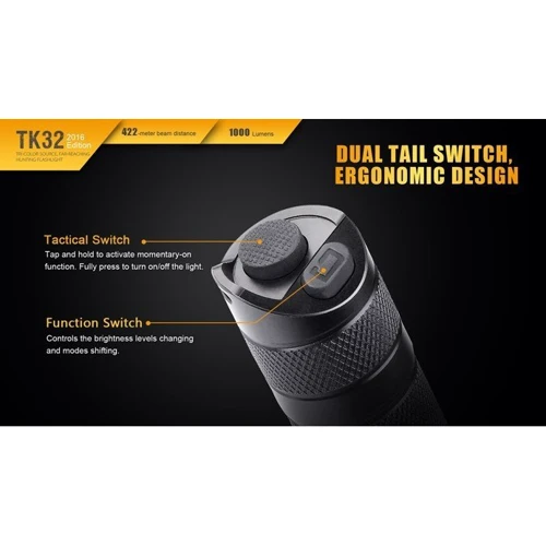 Ліхтар Fenix TK32 2016: Вага, г 175