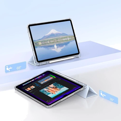 Аксессуар для iPad BeCover Case Book Soft Edge with Pencil mount Light Blue for iPad Air (2020-2025) (711429): Особенности трансформируется в подставку, Стильный внешний вид, Стильный дизайн, Удобно держать в руке, магнитное сцепление, режим автопробуждения/сна