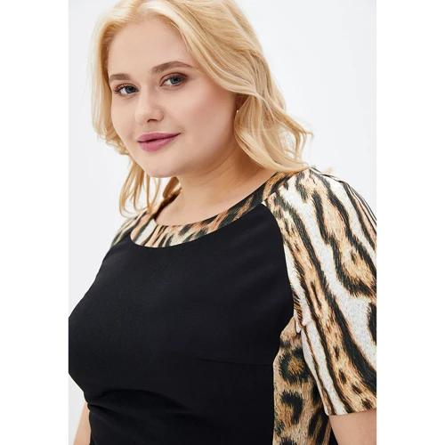 Платье Luzana Жанна 54 черное повседневное до середины бедра: Фасон рукава Вшитый