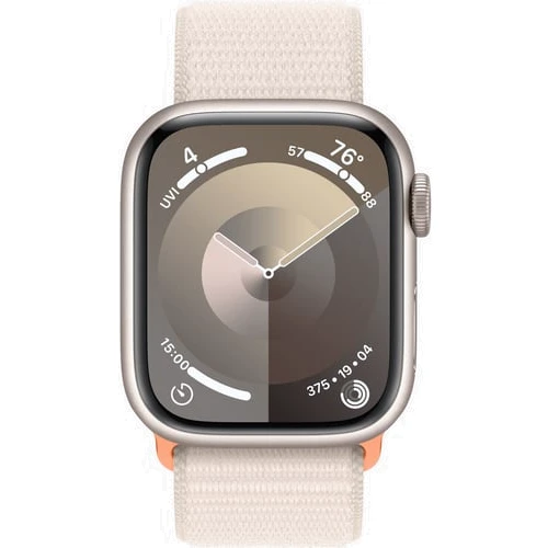 Apple Watch Series 9 41mm GPS Starlight Aluminum Case with Starlight Sport Loop (MR8V3) Approved Витринный образец: Причина уценки Активированы, витринный образец, хорошее состояние, комплектация полная: коробка, зарядка, часы