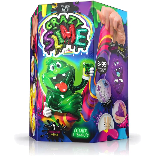 Безопасный образовательный набор для проведения опытов Danko Toys "Crazy Slime" SLM-01