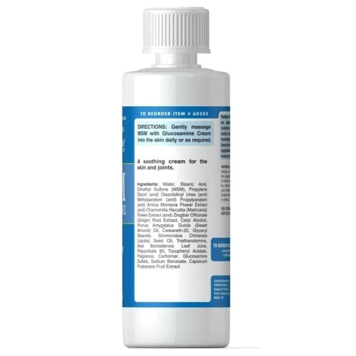 Puritan's Pride MSM Glucosamine Cream Крем с глюкозамином и МСМ 113 г: Тип MSM