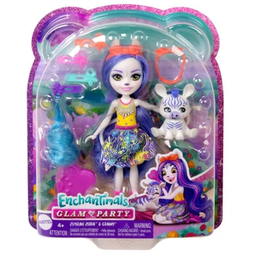 Кукла Enchantimals Гламурные прически Зебры Земиры (HNV28): Высота, см 15