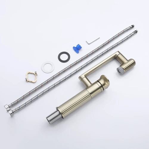 Смеситель для раковины Lefton 360° Rotatable Single-Hole Bathroom Faucet-BF2208 Brushed Gold: Вид смесителя Однорычажный