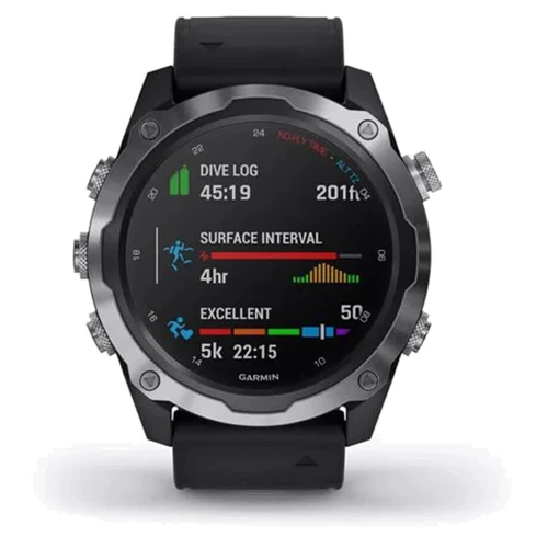 Смарт-часы Garmin Descent Mk2 Stainless Steel with Black Band (010-02132-00/10): Цвет ремешка черный