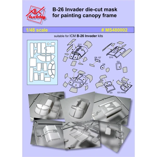 Маска DAN models для модели самолета B-26 (ICM) (DAN-MS480002)
