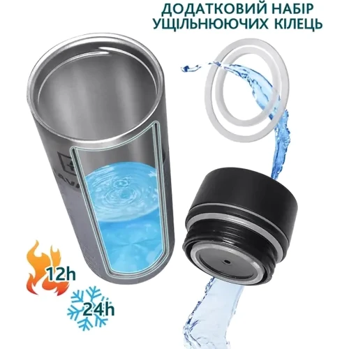 Термокухоль Tavialo termo 420 мл, сірий (190420110): Об'єм, л 420