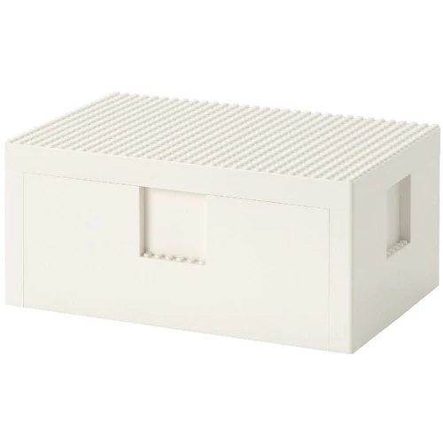 Коробка LEGO з кришкою ІКЕА BYGGLEK 26х18х12 см білий (50372187)