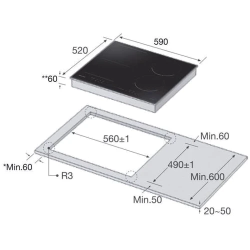 Варочная поверхность электрическая Samsung NZ64R3747BK/WT: Количество конфорок 4