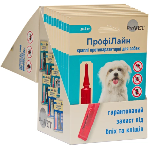 Капли на холку Природа ПрофиЛайн для собак до 4кг 1уп.(4 пипетки х0,5мл) (инсектоакарицид) (4823082409907): Тип Капли