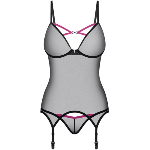 Корсет Obsessive Novenes corset & thong XL/2XL