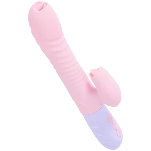 Вибратор BOSS FoxShow Silicone Heating and Thrusting Vibrator Pink