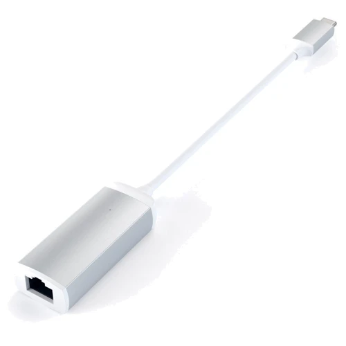 Адаптер Satechi Adapter USB-C to RJ45 Silver (ST-TCENS): Цвет серебристый