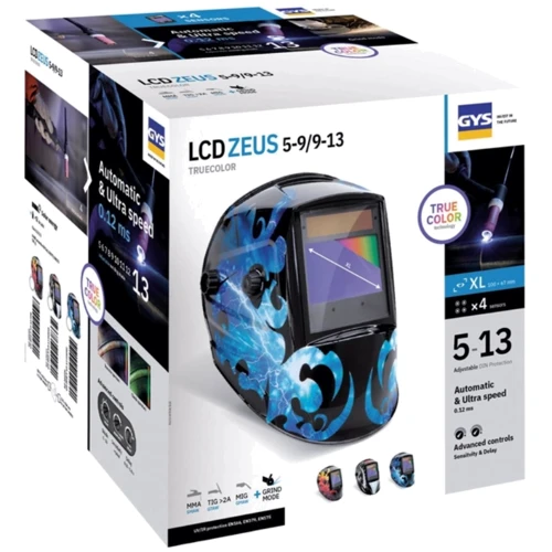 Маска сварочная GYS LCD ZEUS 5-9 / 9-13 G FIRE: Вес, кг 0.44