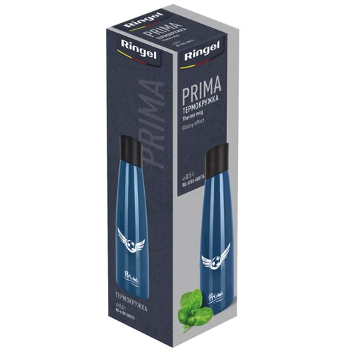 RINGEL Prima shine футбол 0.5л (RG-6103-500/15): Особенности Открытие одной рукой, Герметичность, Двойные стенки, Нескользящее дно, Питьевое отверстие