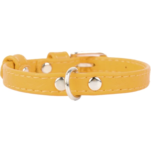 Ошейник Collar Glamour без украшений 12 мм 21-29 см желтый (2032568000008)