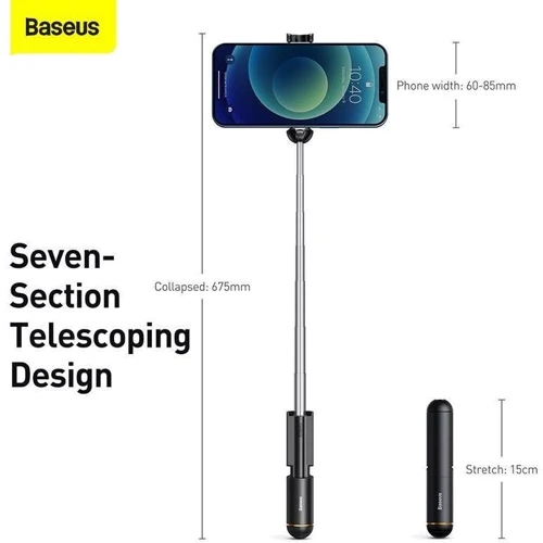 Baseus Ultra Mini Folding Selfie Stick Black Bluetooth (SUDYZP-G01) фото 6