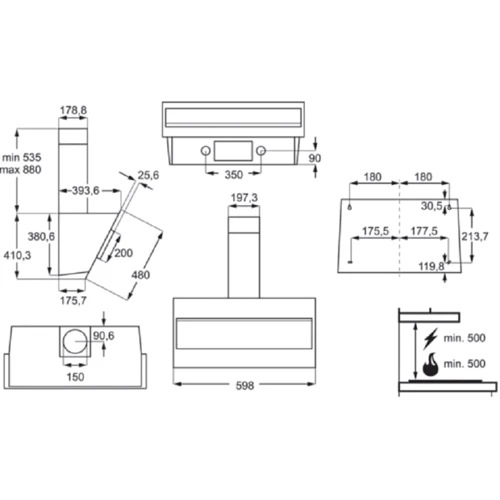 Вытяжка Electrolux LFV316W: Тип воздухоочистителя Рециркуляция, Отвод