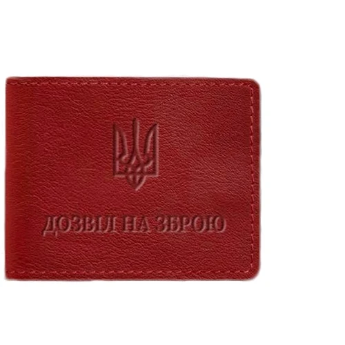 Обложка для разрешения на оружие BlankNote красная (BN-OP-12-red)