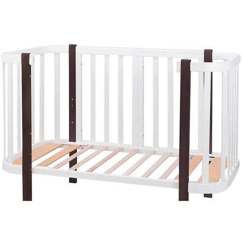 Детская кроватка Babyroom Луна 120х60 см белый - венге (625644)