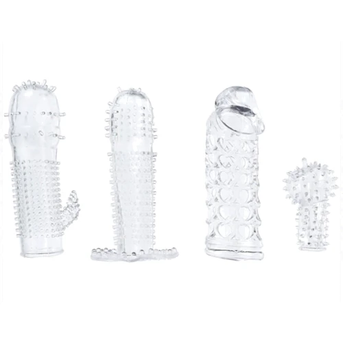 Набор насадок Trinity Vibes Penis Sleeve 4 Pack (прозрачный)