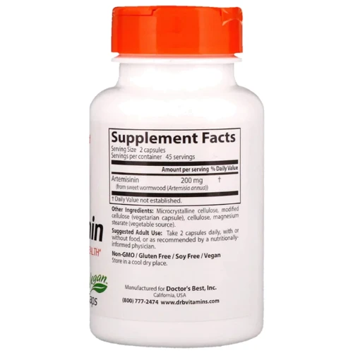 Doctor's Best Artemisinin 100 mg 90 Caps (DRB-00170): Форма випуску капсули