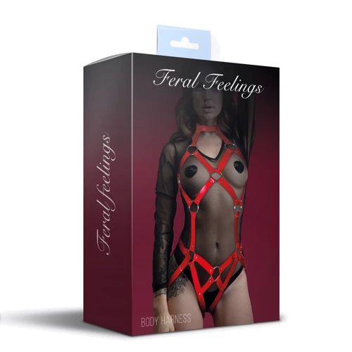 Сбруя боди Feral Feelings Body Harness Red