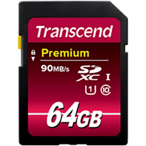 Карта памяти Transcend 64GB SDXC Class 10 UHS-I U1 Premium 300X (TS64GSDU1)