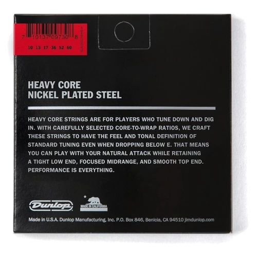 Струна для гитар Набор струн DUNLOP DHCN1060-6 HEAVY CORE HEAVY SET 10-60: Тип Комплект струн