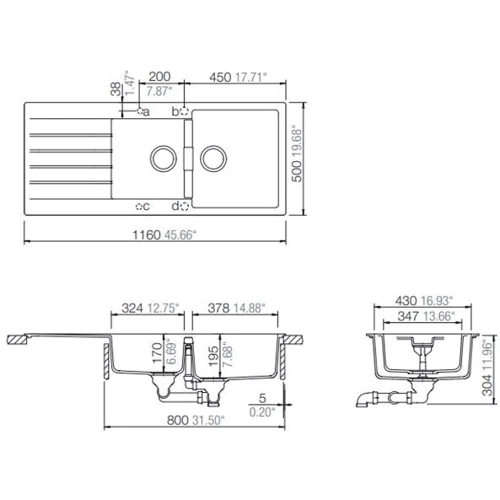 Schock SIGNUS D-200 (50098079): Форма Прямоугольная