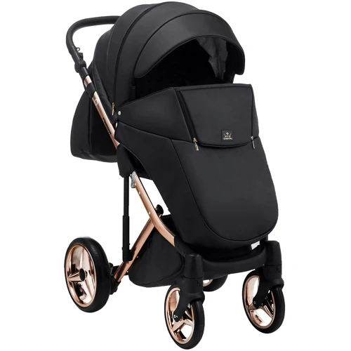Коляска 2 в 1 Adamex Chantal Star Polar (Pink Gold) кожа 100% Star 101 (624641): Пол ребенка девочка, мальчик