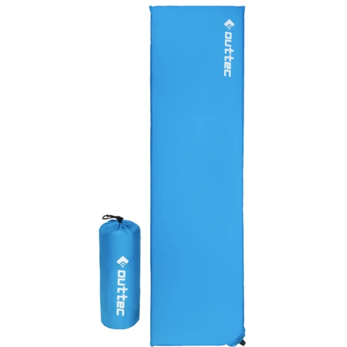 Самонадувающийся коврик Outtec 180х53х4 см гладкий голубой (5907766660583): Основа 190T полиэстер