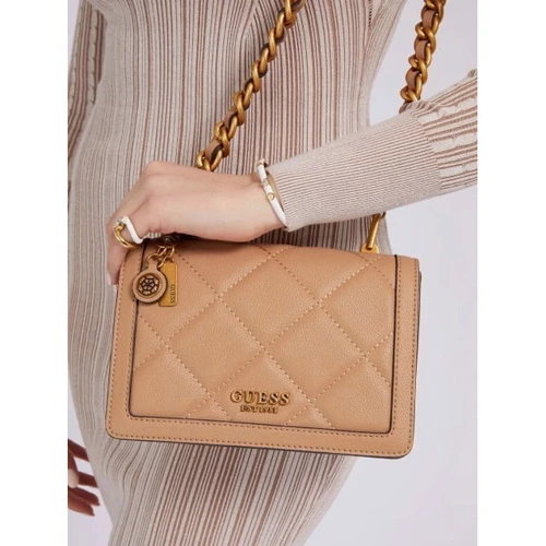 Женская сумка кросс боди GUESS ABEY CROSSBODY FLAP темно-бежевая (HWQB8558210-BEI): Страна производитель США