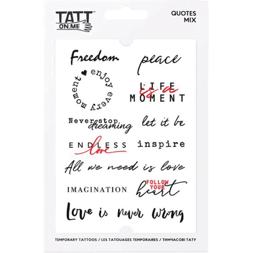 Временные татуировки TATTon.me Quotes Mix (TMQuotes): Производитель TATTon.me