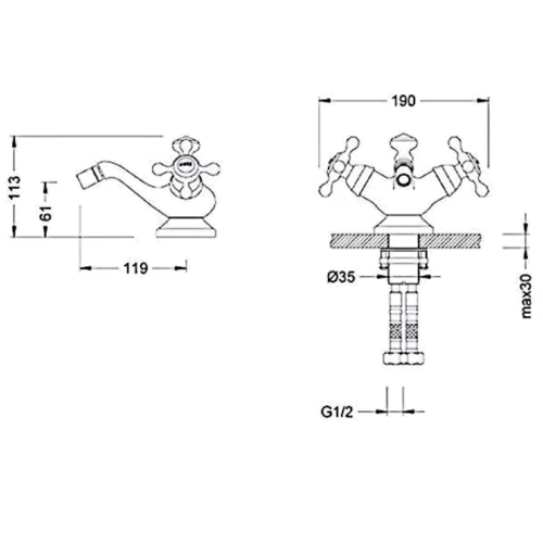 Змішувач для біде Kraus KEF-16023ORB