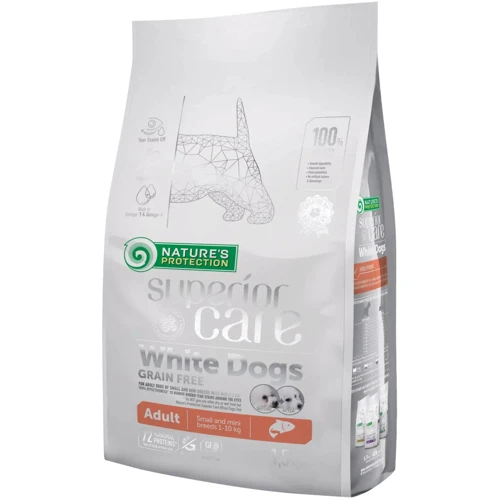 Сухой корм для собак Nature's Protection NP Superior Care White dogs Grain Free Salmon Adult Small an 1.5 кг (NPSC45834)