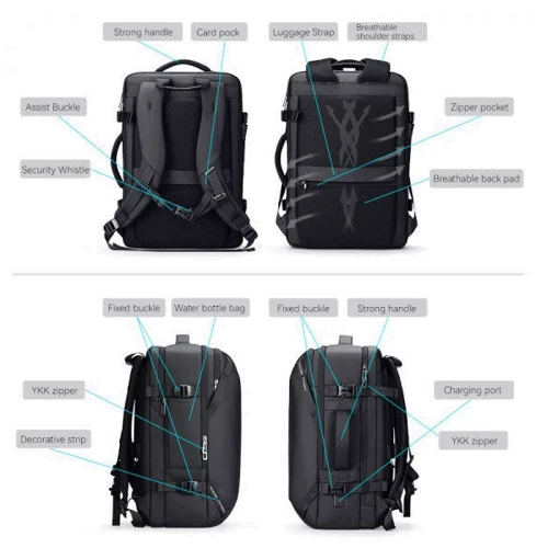 Сумка для ноутбука Mark Ryden 17,3" Expanse Black (MR9993): Матеріал винил